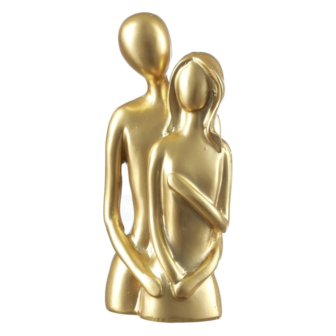 Tied Ribbons Decorative Romantic Hug Love Couple Showpiece Statue for Home Decor