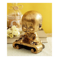 Tied Ribbons Polyresin Decorative Monk Buddha Showpiece Decorations Items for Home Gifts