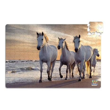 Webby Beautiful White Horses Jigsaw Puzzle 252 Pieces