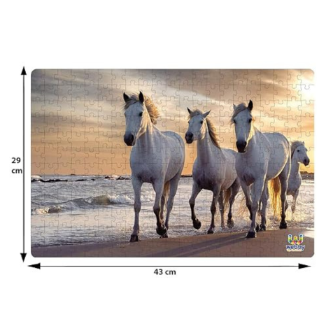 Webby Beautiful White Horses Jigsaw Puzzle 252 Pieces