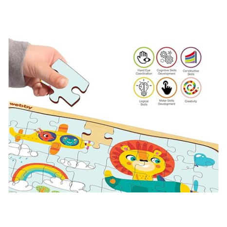 Webby The Kiddy Flight Wooden Jigsaw Puzzle 40Pcs