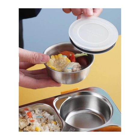FunBlast Lunch Box Stainless Steel Lunch Box for Kids Not Leak Proof for Dry Foods Only)