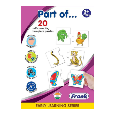 Frank Part of (40 Pieces) 20 Self-Correcting 2 Pcs Puzzle Fun & Educational Toys and Games - 10130