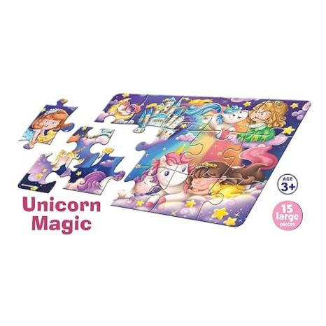 Frank Unicorn Magic Floor Puzzle (15 Pieces) Fun & Educational for Focus and Memory - 15205