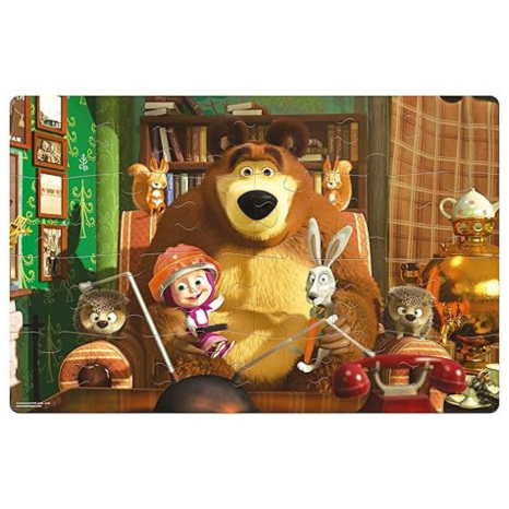 Frank Masha and The Bear Wildlife Giant Floor Jigsaw Puzzle (24 Pieces) for Focus and Memory - 70201
