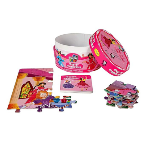 The Book Tree Pretty Princess Puzzle Box for Kids 50+ Jigsaw Puzzle Pieces & 1 Storybook