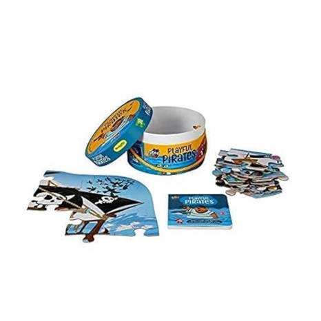 The Book Tree Playful Pirates Puzzle Box for Kids I 30 Jigsaw Puzzle Pieces & 1 Storybook I Fun Toy for Children