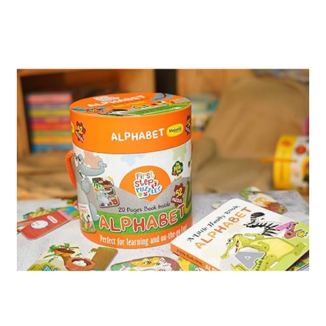 The Book Tree Alphabet Puzzle Box for Kids I Educational Toy for Kids Age 2+ I 52 Jigsaw Puzzle Pieces