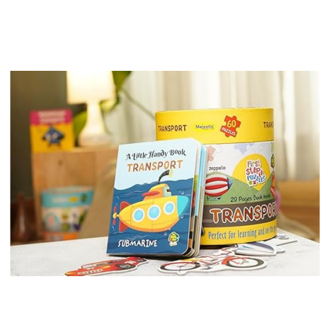 The Book Tree Transport Puzzle Box for Kids I Educational Toy for Kids Age 2+ I 60 Jigsaw Puzzle Pieces