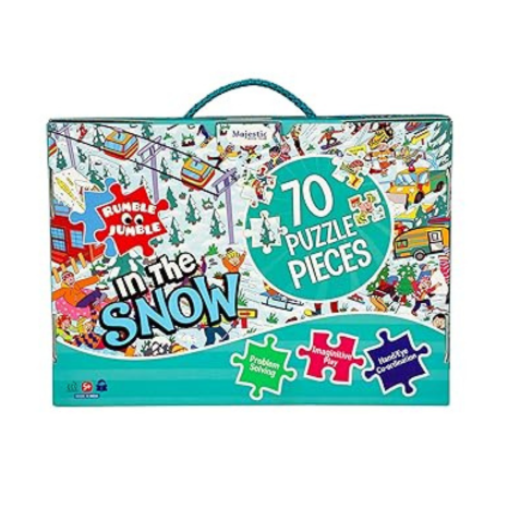 The Book Tree in The Snow Fun and Educational Floor Puzzle by Majestic Book Club