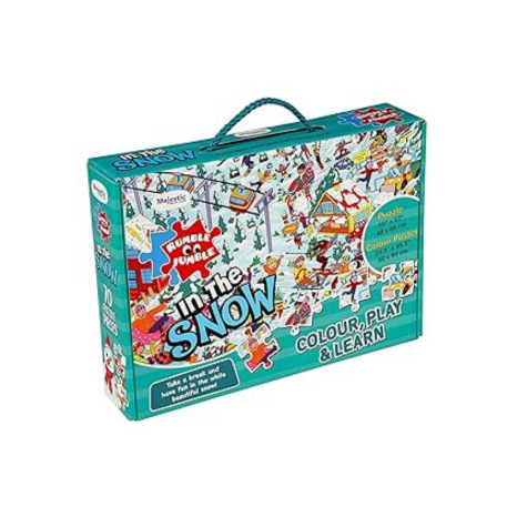 The Book Tree in The Snow Fun and Educational Floor Puzzle by Majestic Book Club