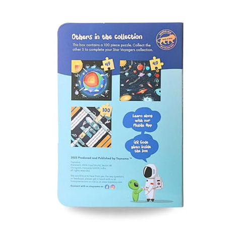 Toynama Educational Toys for Kids Air and Space Treasures 100 Pcs Jigsaw Puzzles Ages 3+ Cultural Interactive