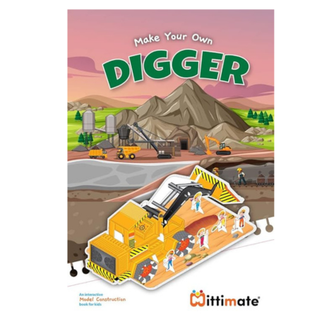 Mittimate Digger Model Construction Book for Kids Diy Craft Book for Children