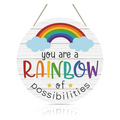 Angel Infinite Rainbow Design Wooden Wall Hanging Inspirational Wall Art For Home (Multicolor)