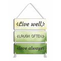 Blue Finch Wall Decor Live Laugh Love Wall Hanging Sign For House Decoration Item and Hall Decor
