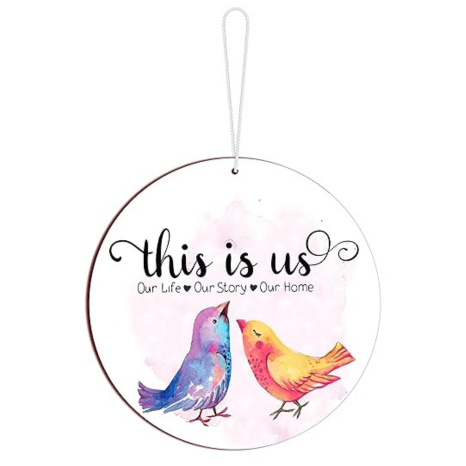 Blue Finch Door Or Wall Hanging Home Decor Item This Is Us Our Life Our Story Our Home Welcome board