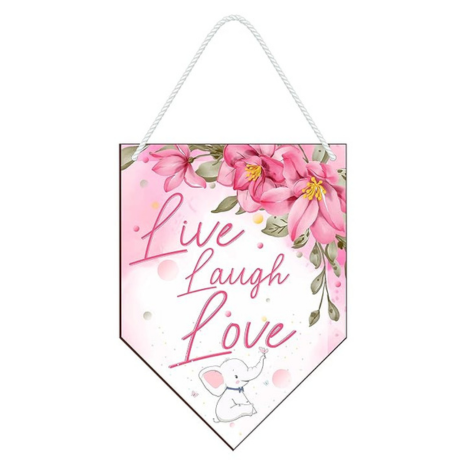 Blue Finch Wall Hanging Decor Live Laugh Love Wall Art For Living Room Decorand Home Decor (Multi 1)