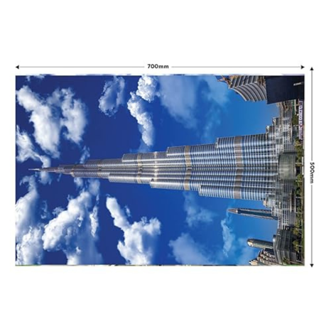 Popcorn Games & Puzzles with Architectural Marvels of Burj Khalifa 500 Piece Jigsaw Puzzle for 12+ Kids and Adults