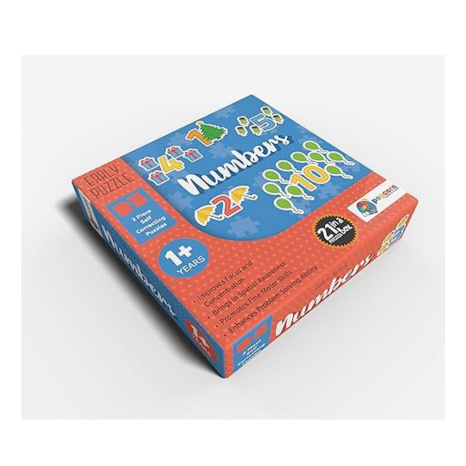 Popcorn Games & Puzzles Numbers 2 Piece Self Correcting Puzzles 21 Puzzles In A Box
