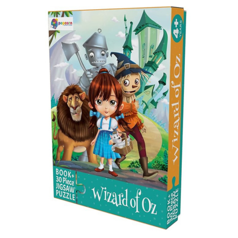 Popcorn Games & Puzzles Wizard of OZ  30 Piece Jigsaw Puzzle with Free Reading Book