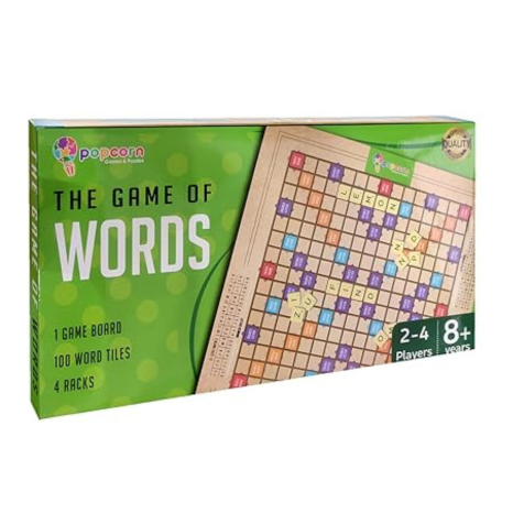 Popcorn Games & Puzzles Plastic The Game of Words Educational Vocabulary Learning Word Building Game