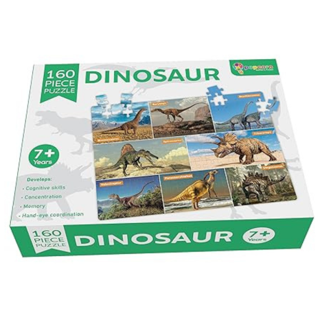 Popcorn Games & Puzzles 160 Piece PuzzleDinasaur Improves Your Child Cognitive Skills Concentration Memory