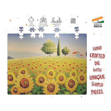 Popcorn Games & Puzzles 300 Piece Puzzle Sunflower Field Improves Your Child Memory Logical Thinking
