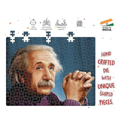 Popcorn Games & Puzzles 300 Piece Puzzle Albert Einstien Improves Your Child Memory Logical Thinking