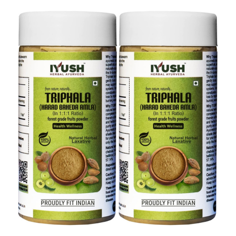 Iyush Herbal Ayurveda Organic Triphala Powder Each - 100 gms (Pack of 2)