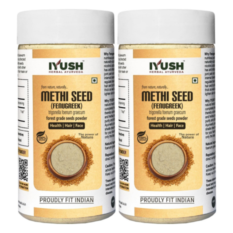 Iyush Herbal Ayurveda Organic Methi Powder - 100 gms (Pack of 2)