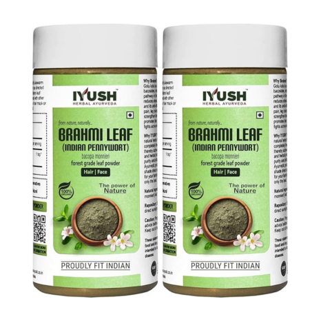 Iyush Herbal Ayurveda Brahmi Powder Each - 100 gms (Pack of 2)