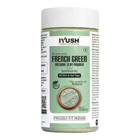Iyush Herbal Ayurveda French Green Clay Powder - 100 gms