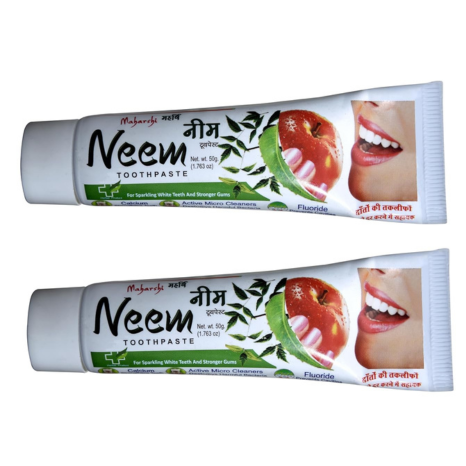 Maharshi Badri Neem Toothpaste for Cavities - 50 gms Each (Pack of 2)