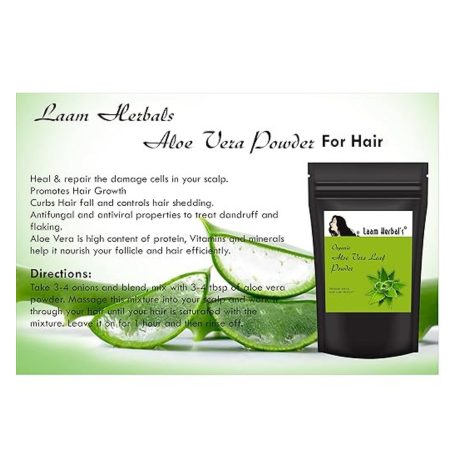 Laam Aloe Vera Leaf Powder Sun Dried Hair & Skin Care - 100 gms