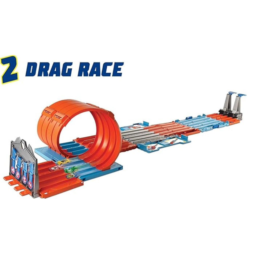 Hot Wheels Race Crate with 3 Stunts in 1 Set Portable Storage Ages 6 to 10