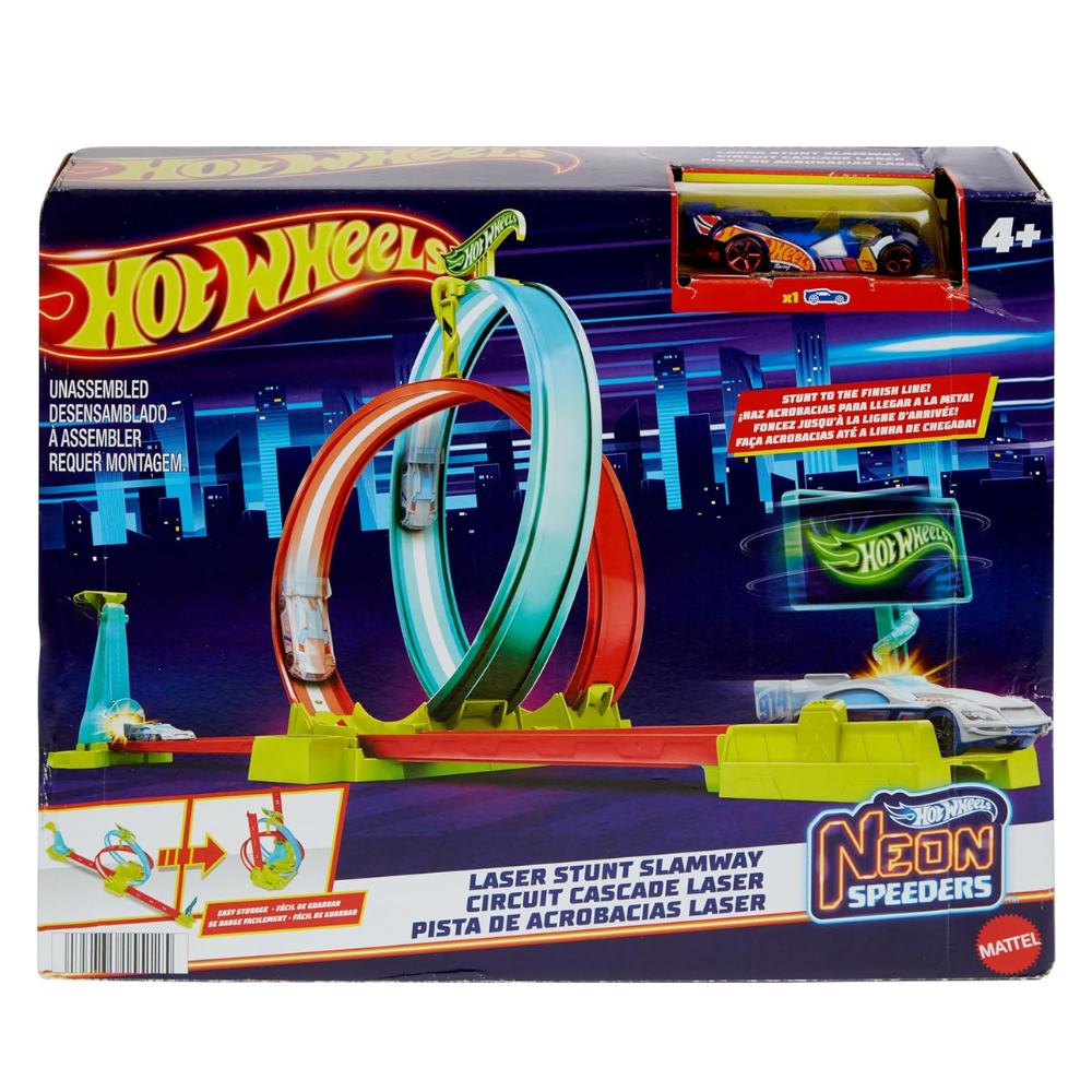 Hot Wheels Neon Speeders Track Set