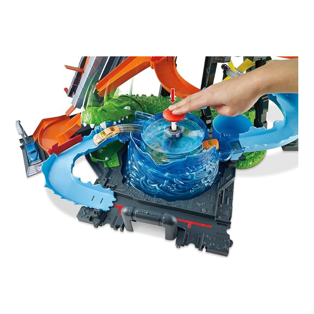Hot Wheels City Car Wash and Giant Gator