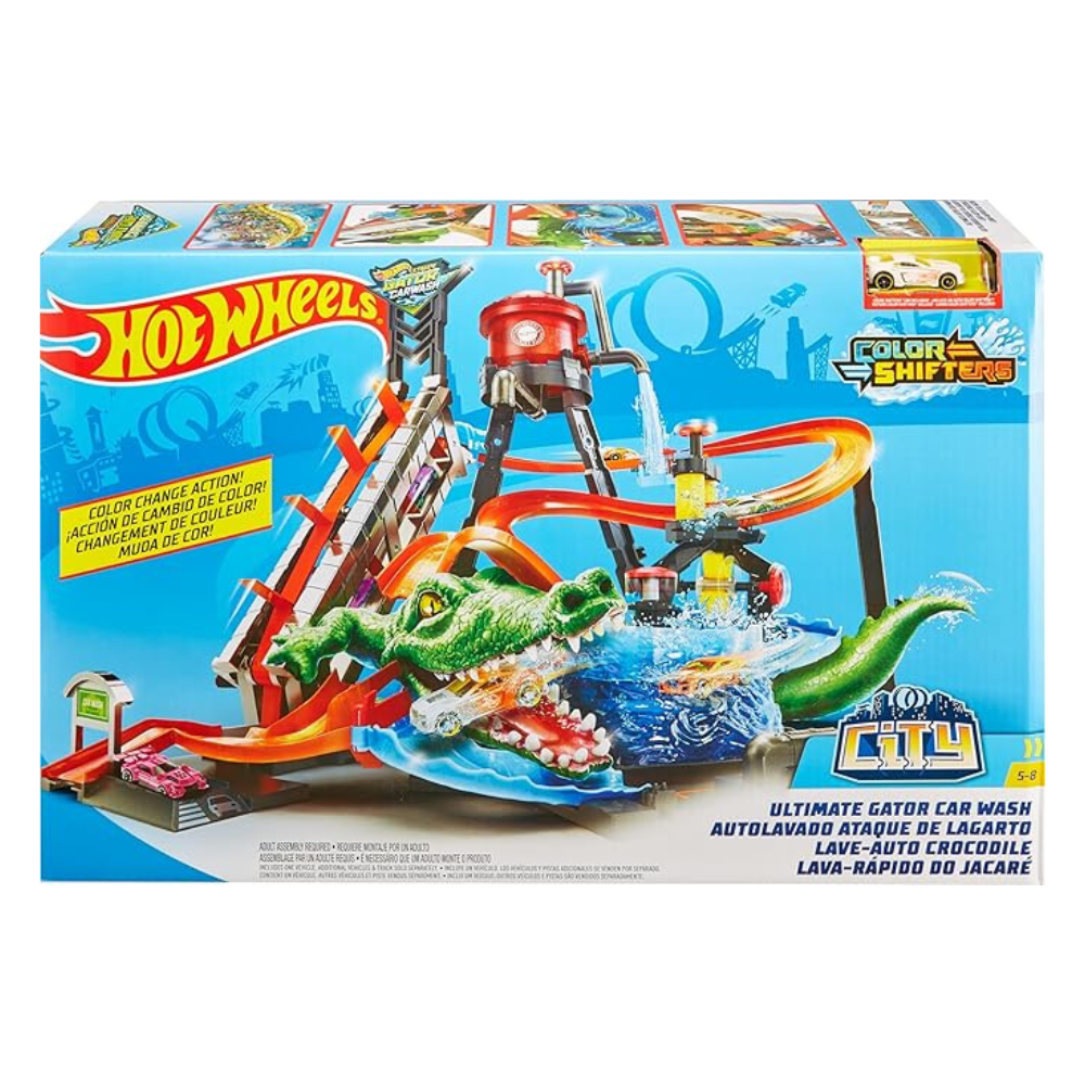 Hot Wheels City Car Wash and Giant Gator