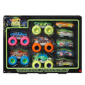 Hot Wheels Monster Trucks Glow in The Dark Multipack with 10 Toy Vehicles 5 Monster Trucks & 5 1:64 Scale Cars