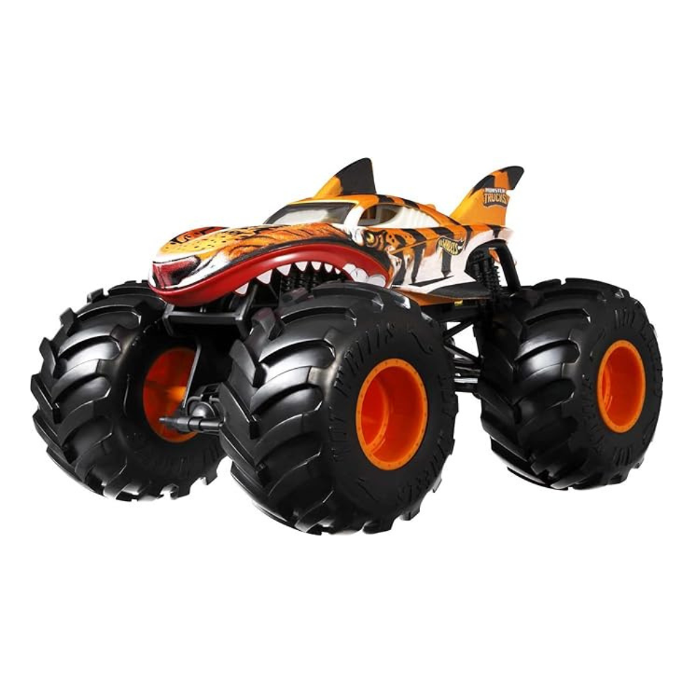 Hot Wheels Monster Trucks Oversized Monster Truck Tiger Shark 1:24 Scale Die-Cast Toy