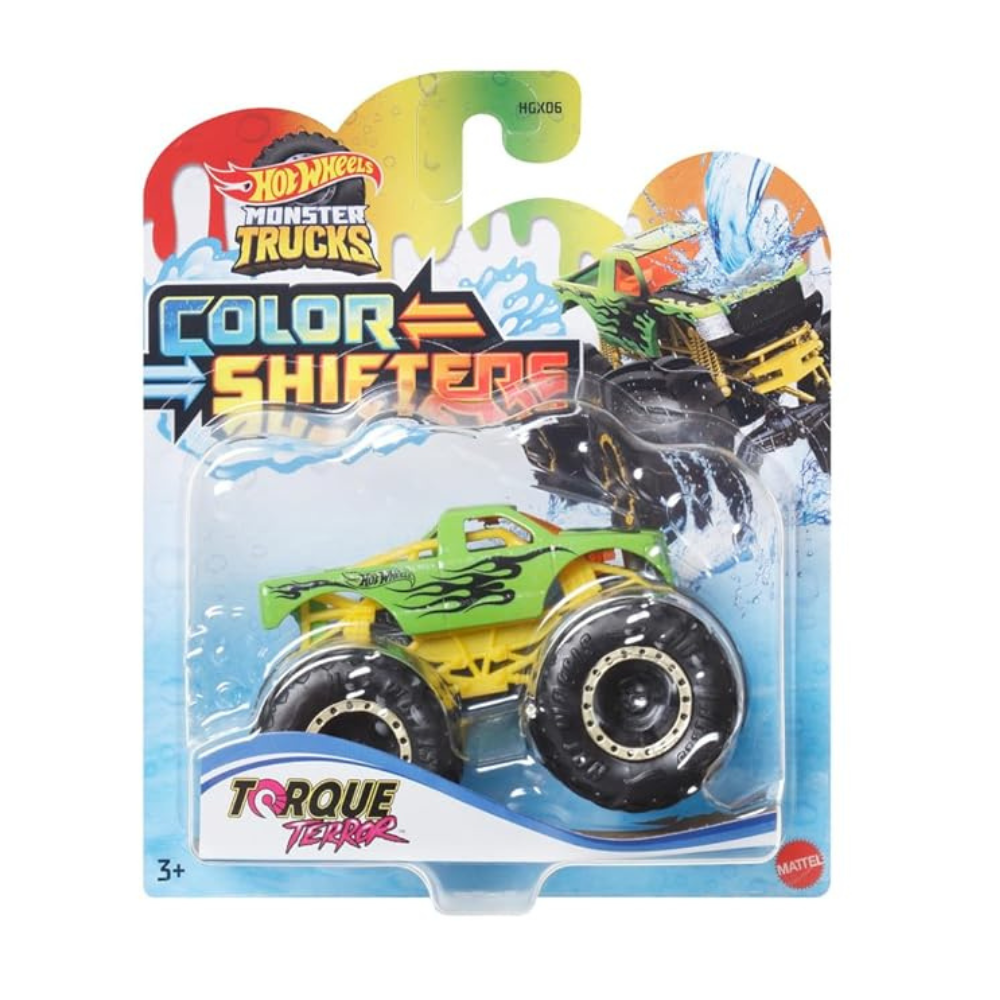 Hot Wheels Torque Terror Monster Trucks 1:64 Color Shifters 1 Toy Truck