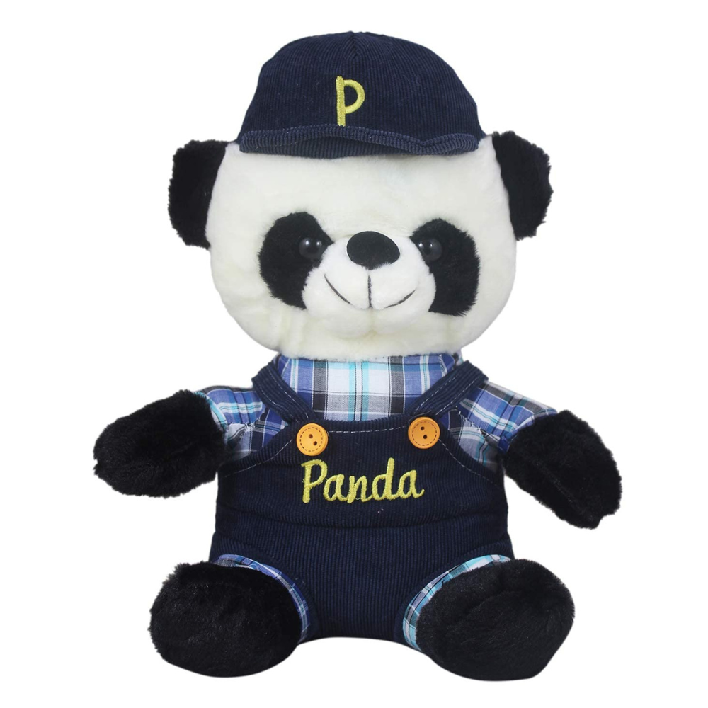 Tickles Handsome Sitting Panda Stuffed Soft Plush Animal Toy