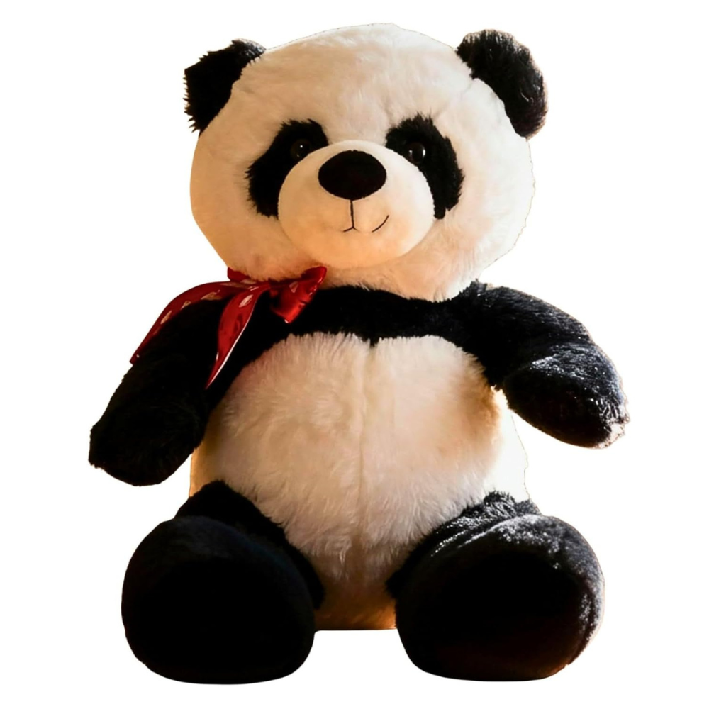 Tickles Panda with Bow Stuffed Soft Plush Animal Toy 26 cm Black & Whte Color