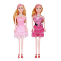 Tickles Fashion Stylish Doll with Friend Pretend Play Toy for Kids 30 cm Color Pink