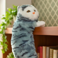 Tickles Cat Soft Stuffed Plush Animal Toy for Kids 30 cm Color Grey