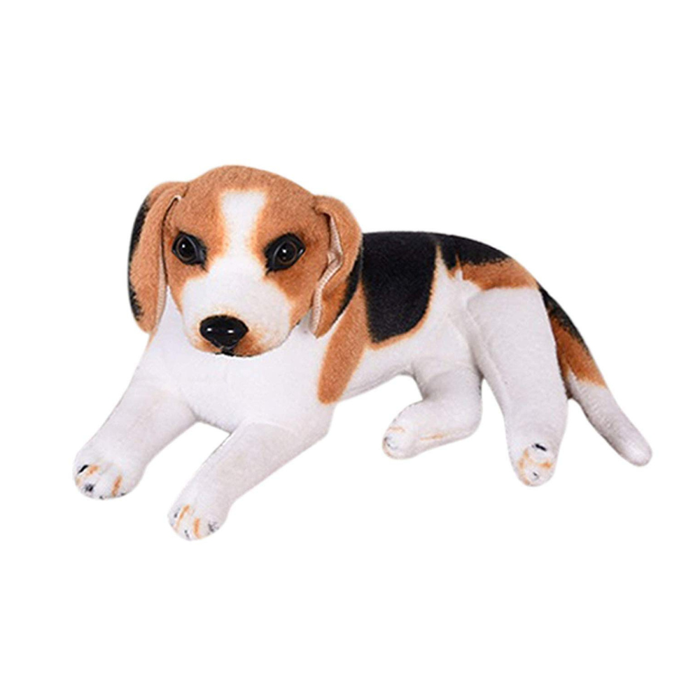 Tickles Sitting Beagle Dog Soft Stuffed Plush Toy for Kids 25 cm Color White & Brown