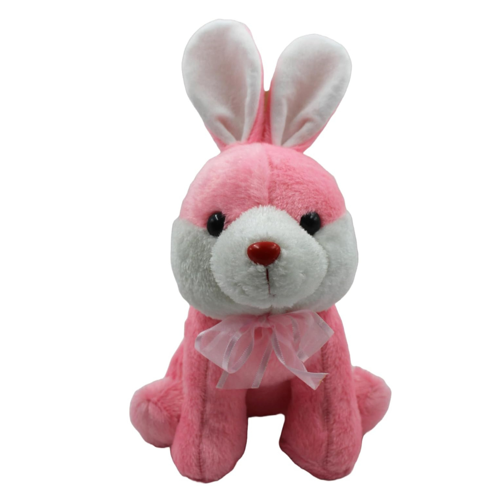 Tickles Sitting Rabbit Soft Stuffed Plush Animal Toy for Kids Color Pink 20 cm