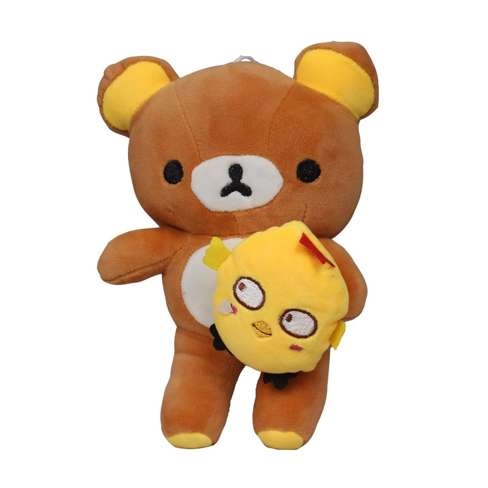 Tickles Teddy Holding Cartoon Character Super Soft Stuffed Animal Toy for Kids 20 cm