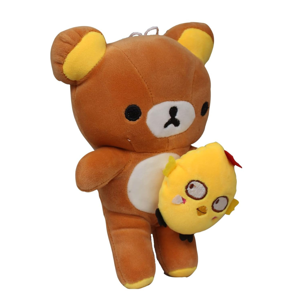 Tickles Teddy Holding Cartoon Character Super Soft Stuffed Animal Toy for Kids 20 cm