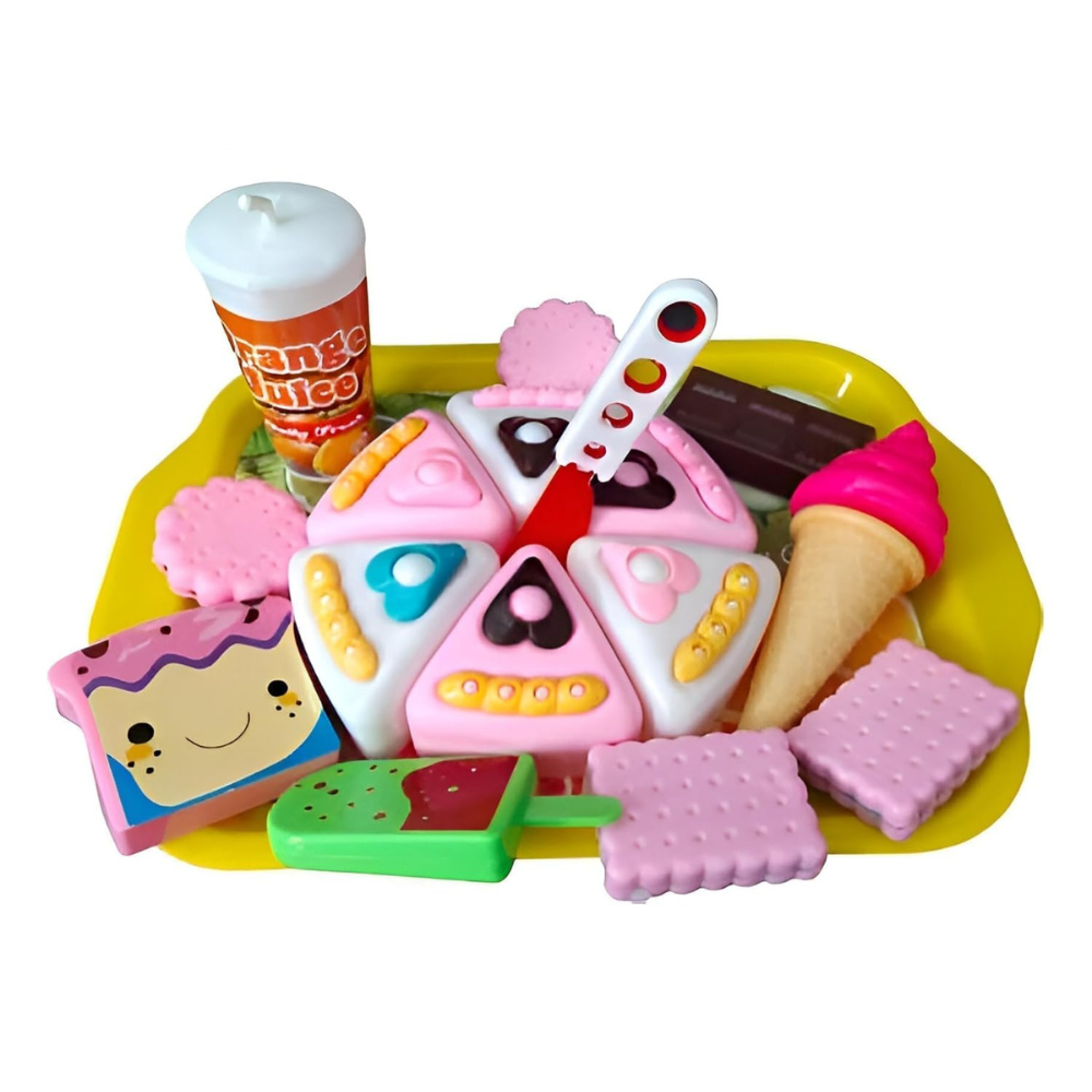 Tickles Realistic Sliceable Pizza Cutting Toy for Kids Pretend Play Toy 17 Pcs Multicolor